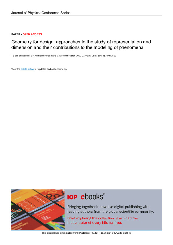 Geometry for design: approaches to the study of representation and ...