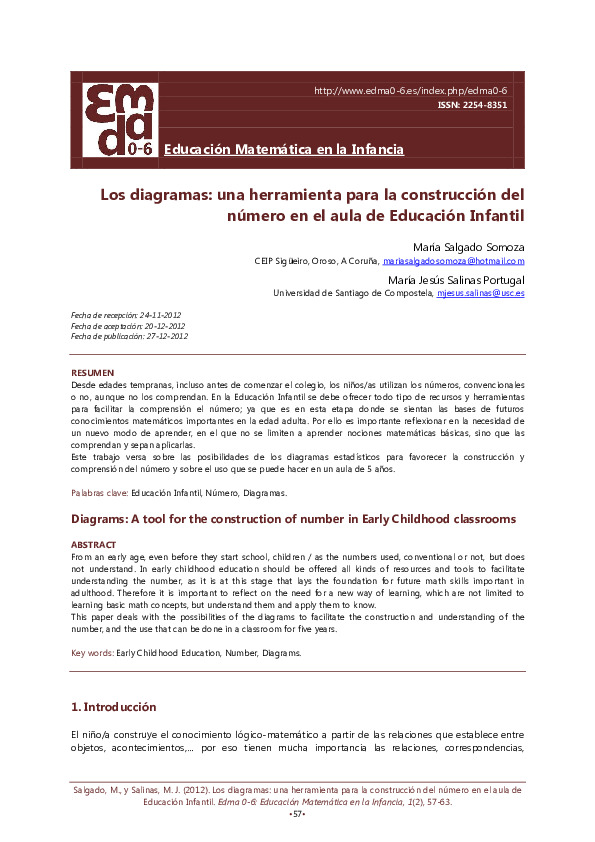 Los diagramas: una herramienta para la construcción del número en el ...