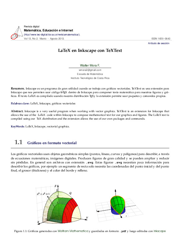 LaTeX en Inkscape con TeXText - Funes
