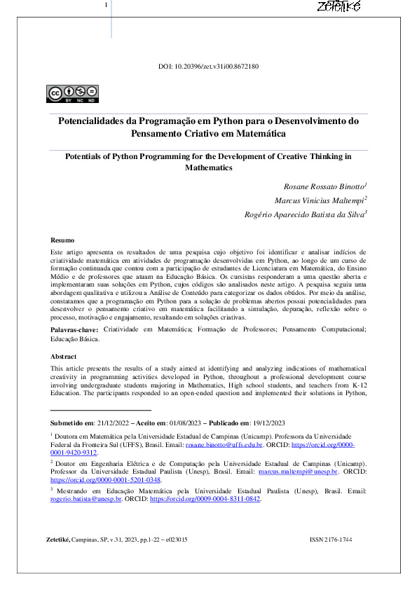 Potencialidades da Programação em Python para o Desenvolvimento do ...
